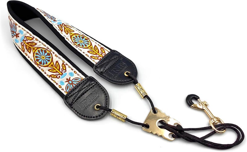 lightstar Store IRIN Embroidery Saxophone Neck Strap - (Comfort, Breathable, Metal Swivel Snap Hook) Sax Neck Strap for Alto Tenor - Image 1